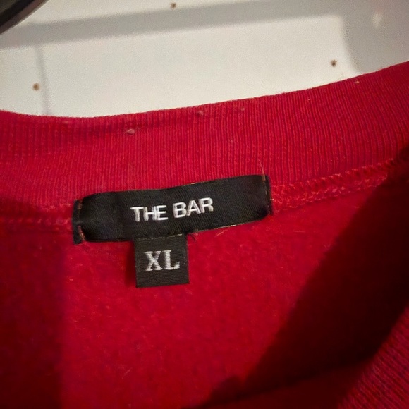 The Bar varsity Crewneck in Ruby - Picture 2 of 4